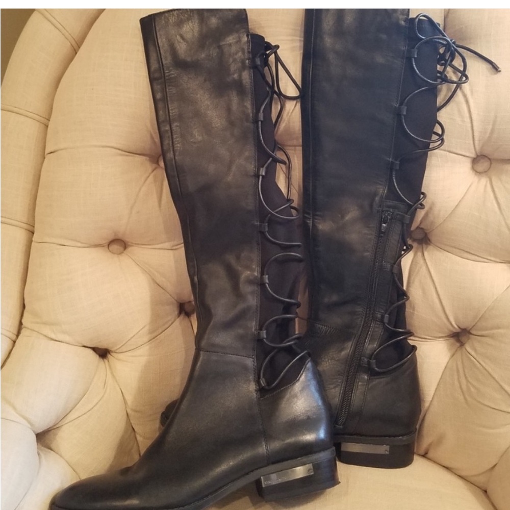 Vince Camuto tall leather lace up boot